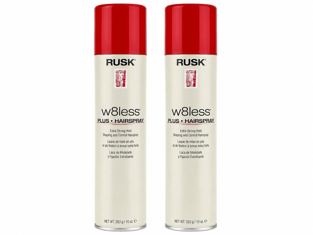 RUSK W8less Plus Hairspray Extra Strong Hold 10 oz 283g Pack of 2